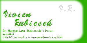 vivien rubicsek business card